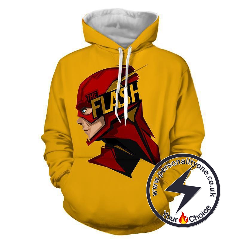 Flash 3D Printed Yellow - The Flash Hoodies - Star Lab